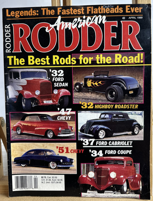 American Rodder Magazine April 1989 In Good Condition