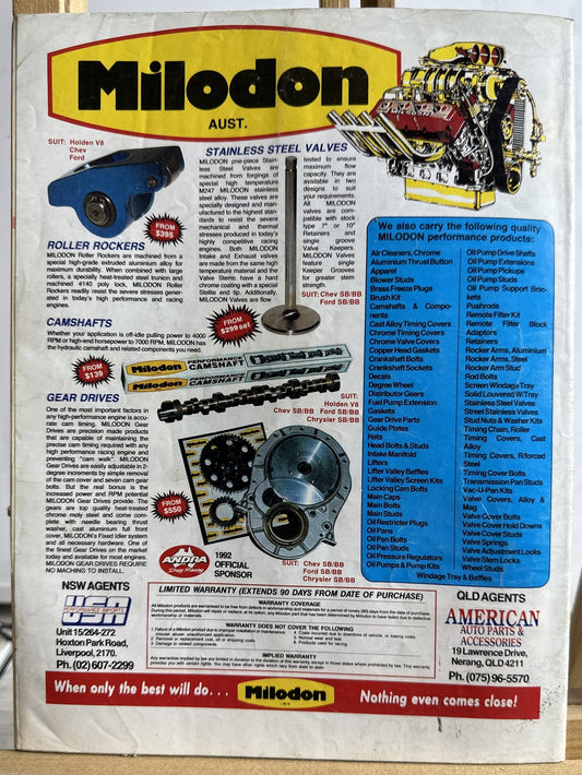 Dragster Australia Magazine No.334 April 1992 In Good Condition