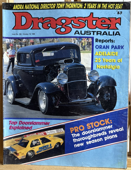 Dragster Australia Magazine No.296 October 1990 In Good Condition