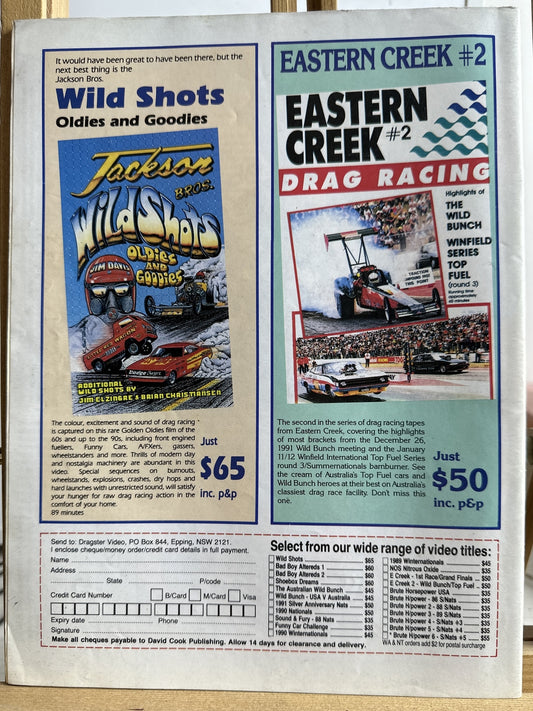 Dragster Australia Magazine No.341 July 1992 In Good Condition