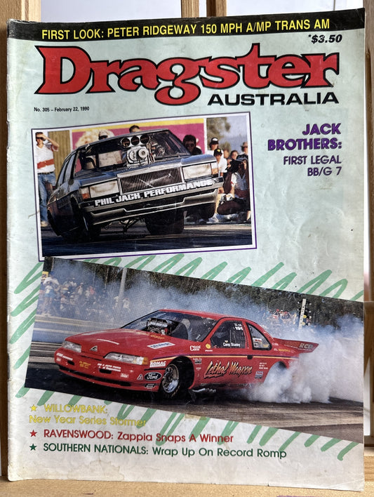 Dragster Australia Magazine No.305 February 1990 In Good Condition