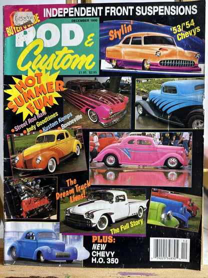 Rod & Custom Magazine December 1990 In Good Condition