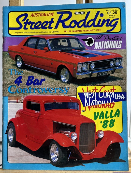 Graffiti Australian Street Rodding Magazine No.64 January/February 1989 In VGC