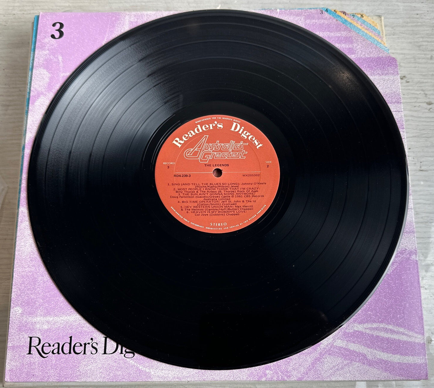 Reader's Digest - Australia's Greatest - Record OK Condition Missing Outer Cover