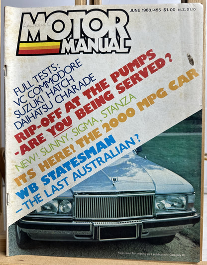Motor Manual June 1980 Vintage Magazine In Good Condition
