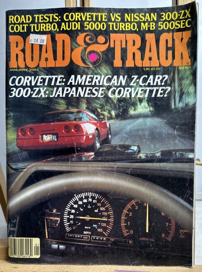 Road And Track January 1984 Vintage Magazine In Good Condition