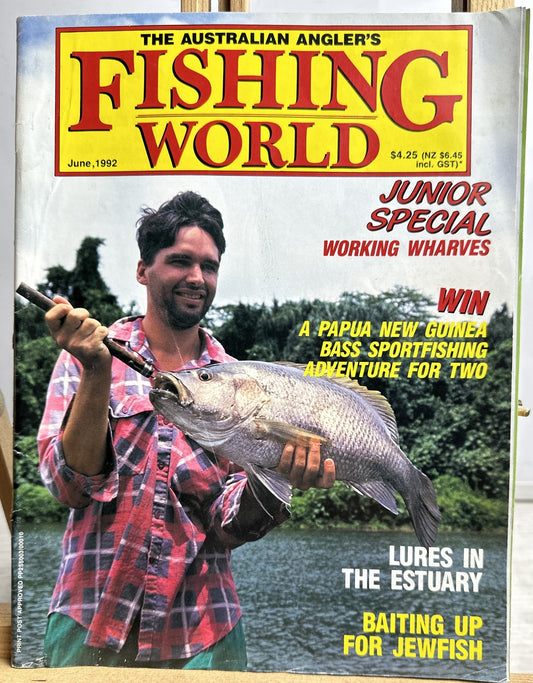 The Australian Angler's Fishing World Magazine June 1992 In Good Condition