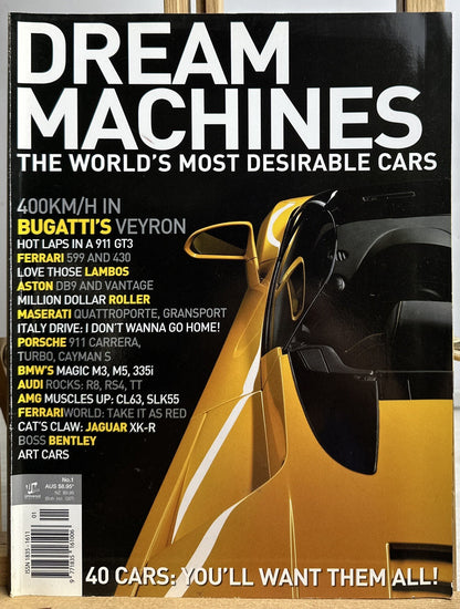 Dream Machines The World's Most Desirable Cars Magazine No.1 In Good Condition