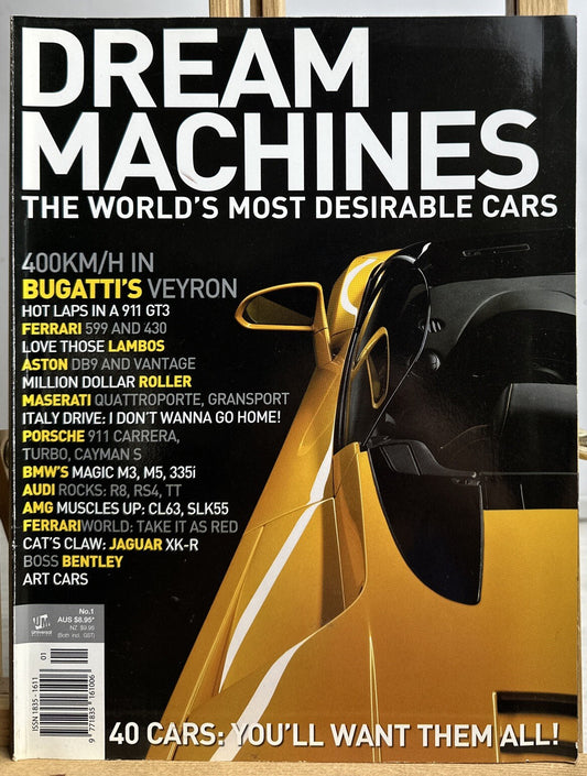 Dream Machines The World's Most Desirable Cars Magazine No.1 In Good Condition