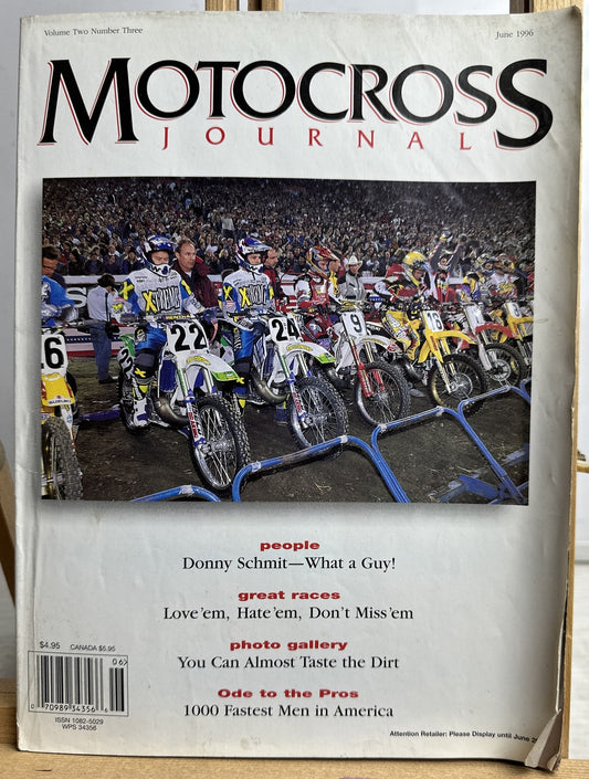 Motocross Journal Vintage Magazine June 1996 In Ok Condition
