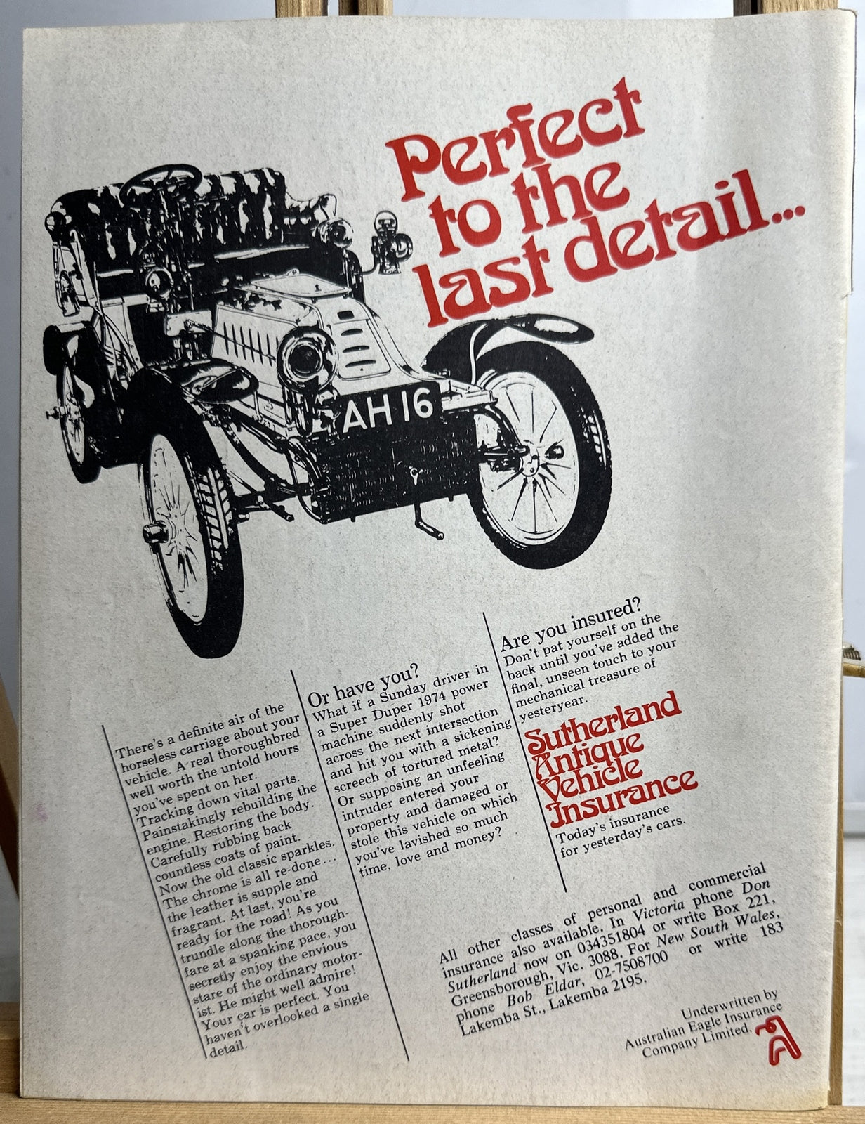 Restored Cars Vintage Magazine No.14 January / February 1976 Missing Front Cover