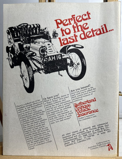 Restored Cars Vintage Magazine No.14 January / February 1976 Missing Front Cover