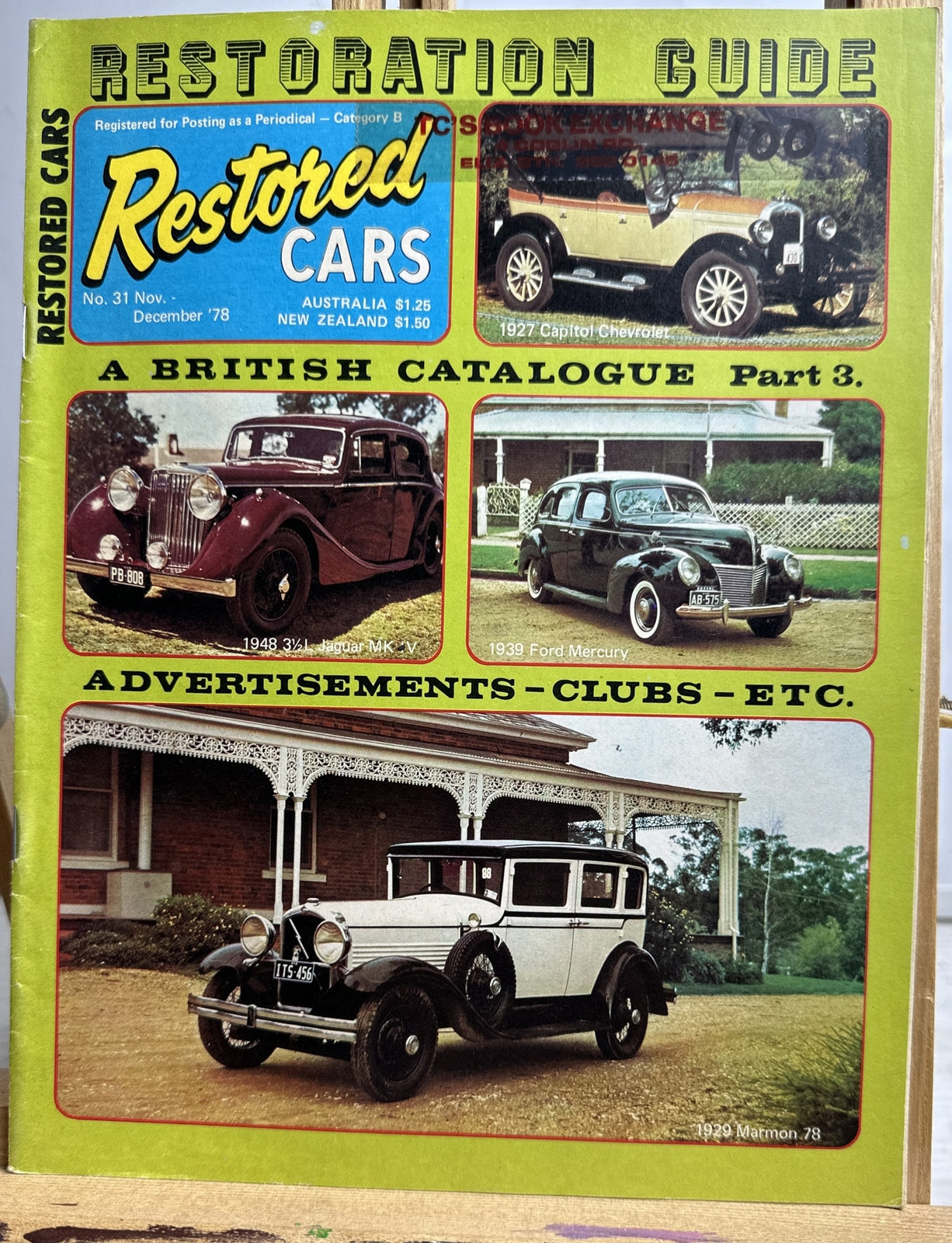 Restored Cars Vintage Magazine No.31 November / December 1978 In Ok Condition