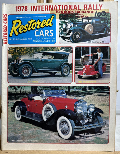 Restored Cars Vintage Magazine No.29 July / August 1978 In Ok Condition