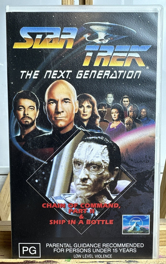 Star Trek The Next Generation - Chain Of Command, Part 2 & Ship In A Bottle VHS