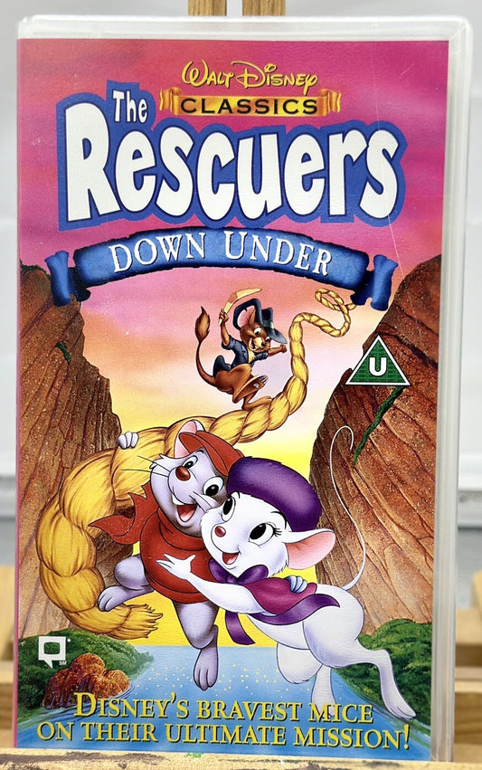The Rescuers Down Under - Walt Disney -VHS Video Tape - In Good Condition - 5392