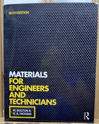 Material For Engineers And Technicians Sixth Edition Textbook In Good Condition