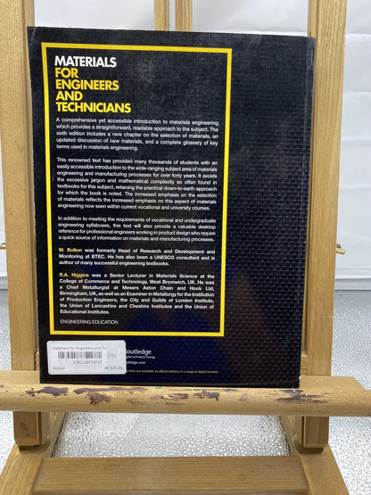 Material For Engineers And Technicians Sixth Edition Textbook In Good Condition