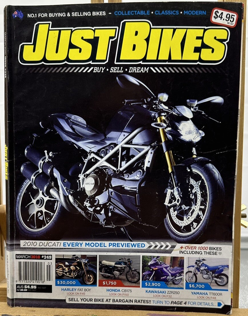 Just Bikes Issue 249 - March 2010 - Magazine In OK Condition