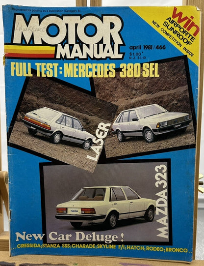 Motor Manual Magazine - April  1981 #466 - Vintage Magazine In Ok Condition