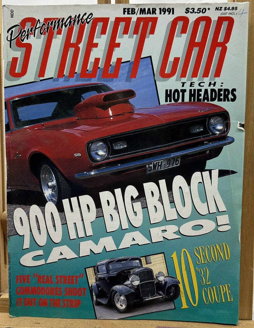 Performance Street Car Magazine - February / March 1991 - In Ok Condition