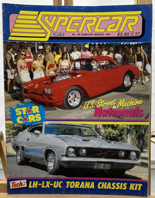 Graffiti Supercar Magazine - February / March 1991 No.44 - In Ok Condition