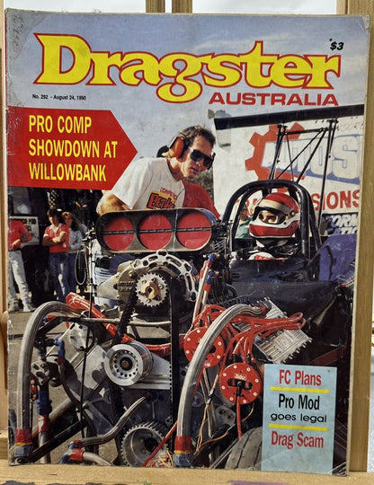Dragster Australia Magazine - 24 August 1990 No.292 - In Ok Condition