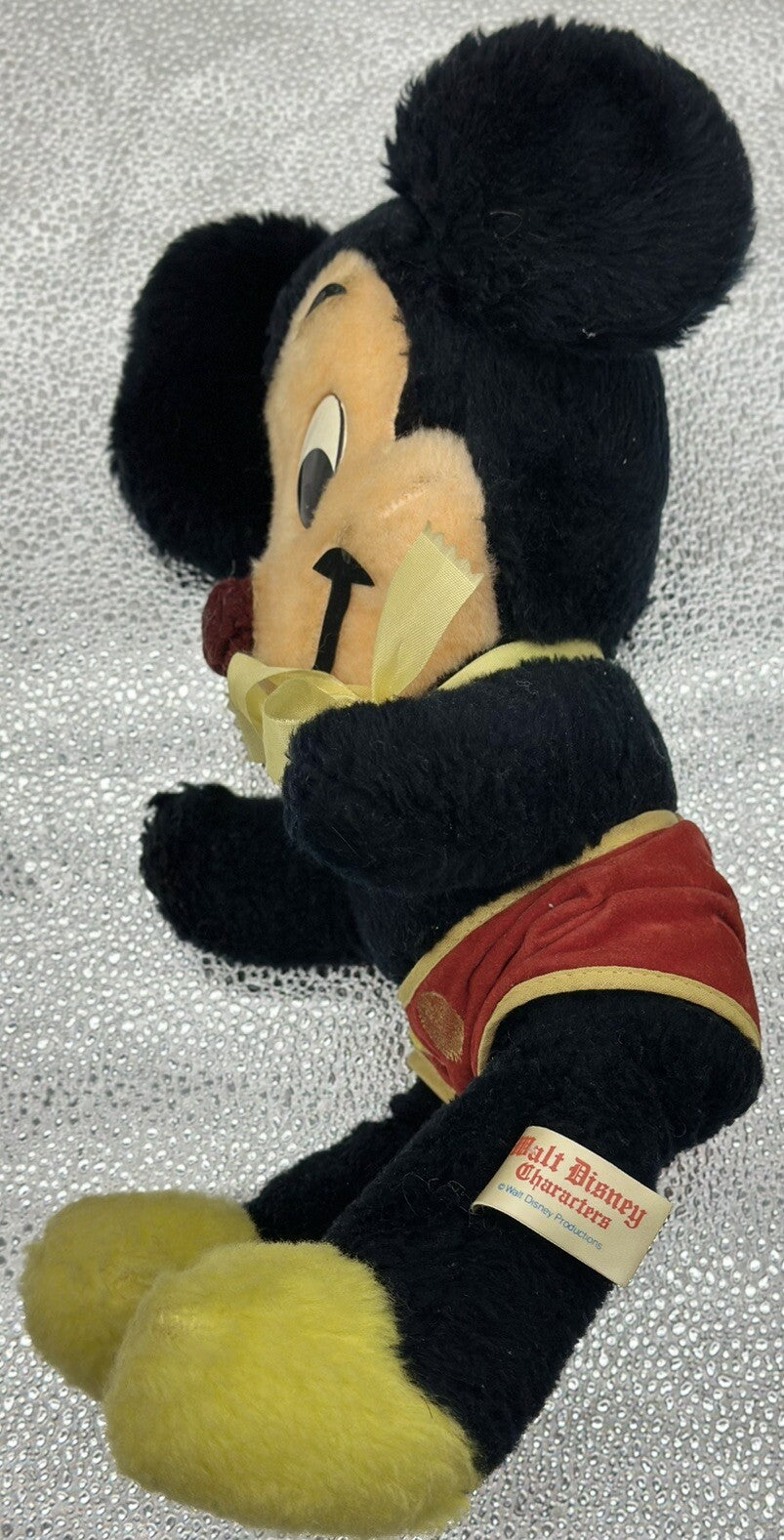 Vintage Walt Disney Productions Mickey Mouse Plush Doll, made in the U.S.A. 5063