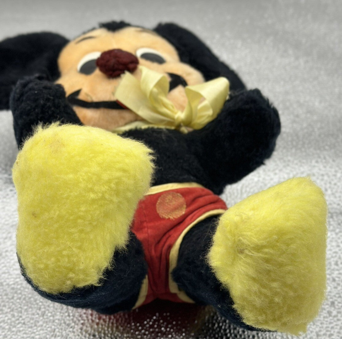 Vintage Walt Disney Productions Mickey Mouse Plush Doll, made in the U.S.A. 5063