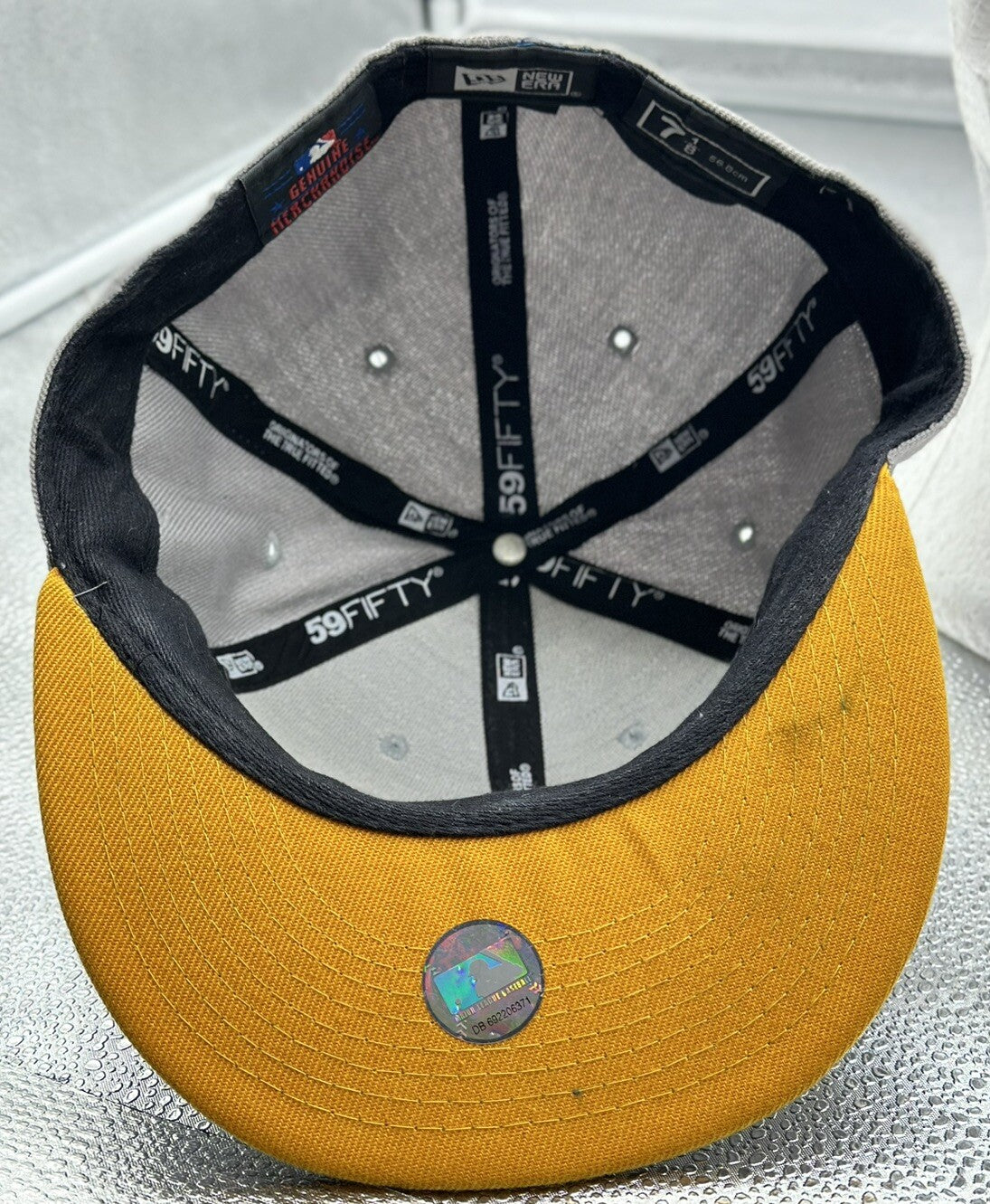 New York Baseball Grey Size 57cm Cap/Hat /Baseball Cap/Snapback In Good Con 3562