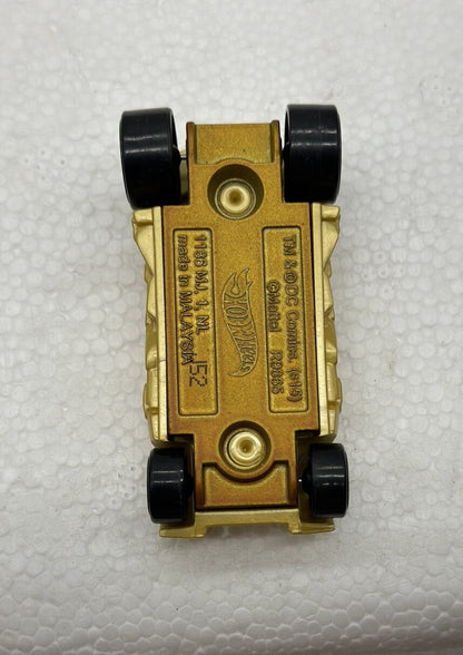 Hot Wheels DC Comics Dark Knight Batman Gold Batmobile Car S15 R9865 1/64 Scale