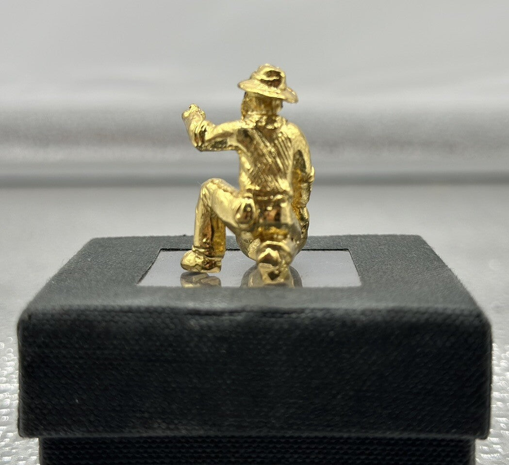 Gold Panner 22k Gold Plated Figure Made In Australia KFGF88130 In VGC 4798