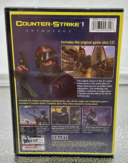 Counter-Strike 1 Anthology PC Game In Good Condition MISSING DISC 1 - 5500