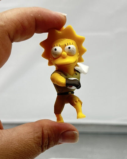 The Simpsons TPF Figure - Lisa Clobber Girl Toy In Ok Condition 4768