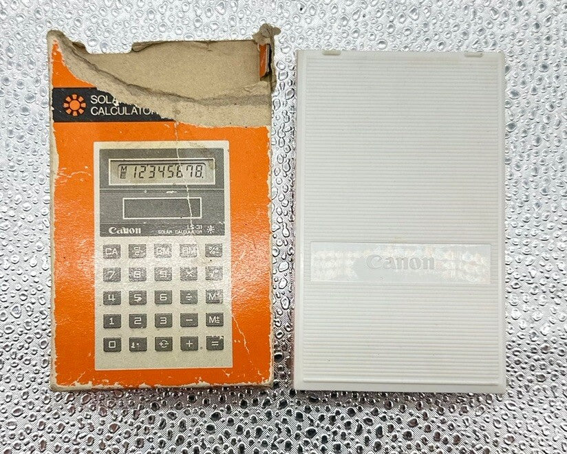 Calculator Calculatrice Ancienne Rare Vintage CANON LS-31 II SOLAR 4708