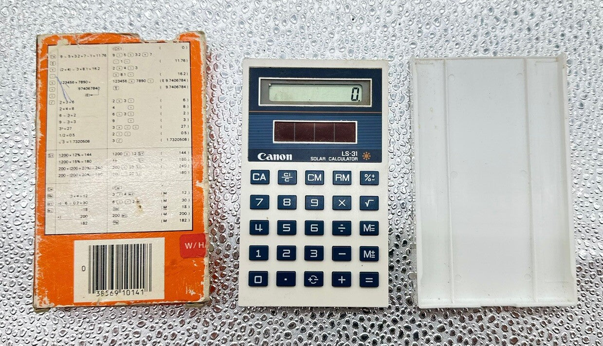 Calculator Calculatrice Ancienne Rare Vintage CANON LS-31 II SOLAR 4708