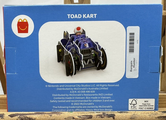 The Super Mario Bros Movie Toy Toad Kart - McDonalds Toy In Good Condition 5775