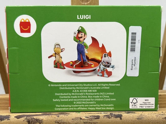 The Super Mario Bros Movie Toy Luigi - McDonalds Toy In Good Condition 5776