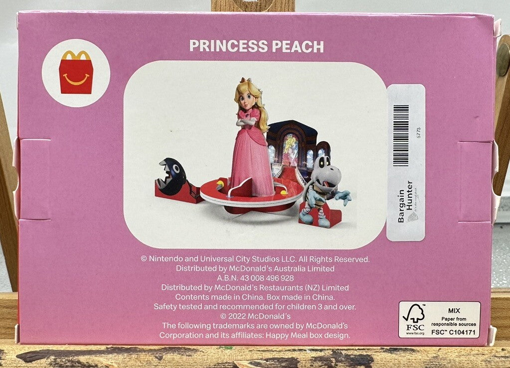 The Super Mario Bros Movie Toy Princess Peach - McDonalds Toy 5773