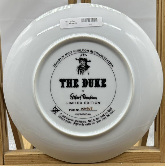 "THE DUKE" "Franklin Mint Heirloom" Collector Plate Limited Edition. 5032