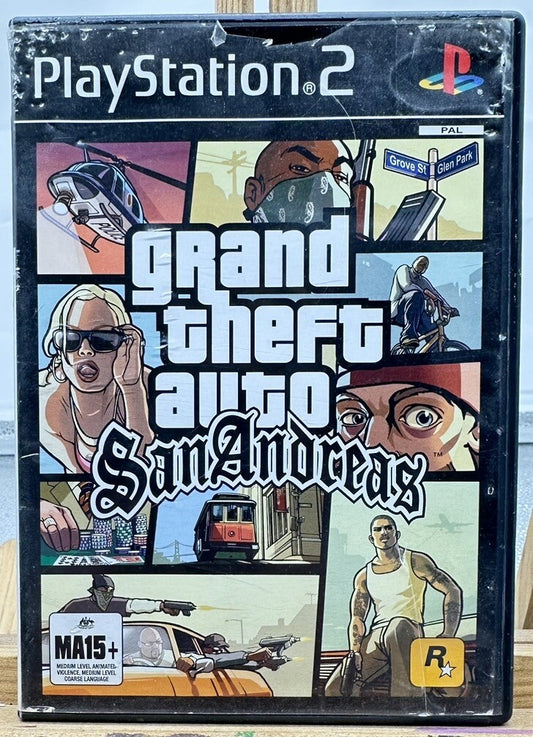 Grand Theft Auto San Andreas Playstation 2 PS2 Game PAL Tested & Working 5873