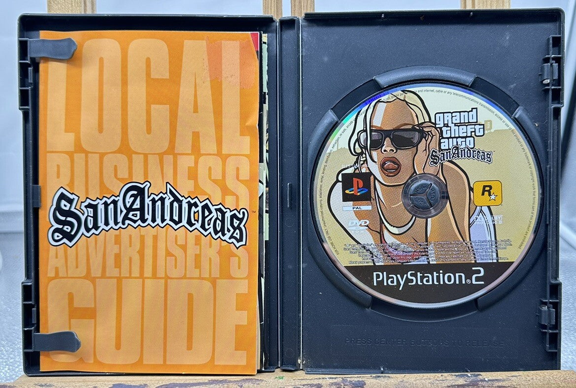 Grand Theft Auto San Andreas Playstation 2 PS2 Game PAL Tested & Working 5873