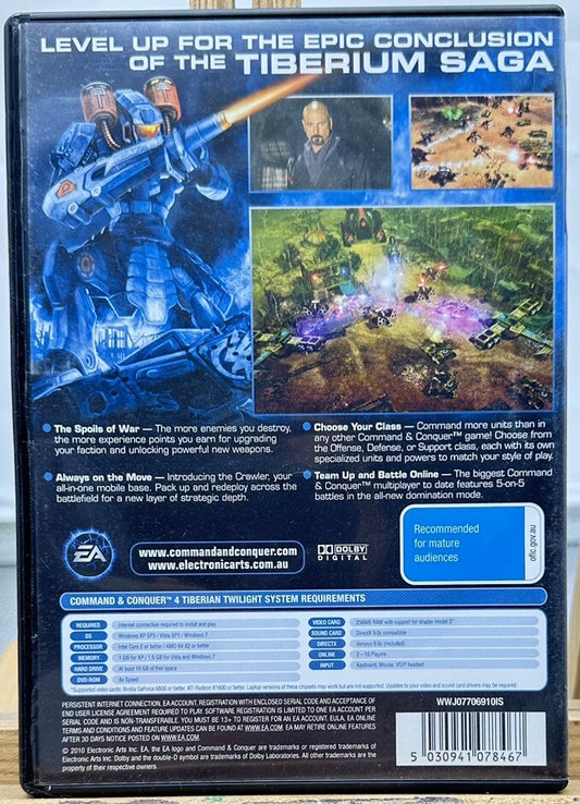 Command And Conquer 4 Tiberian Twilight PC Game Complete In Good Condition 5965