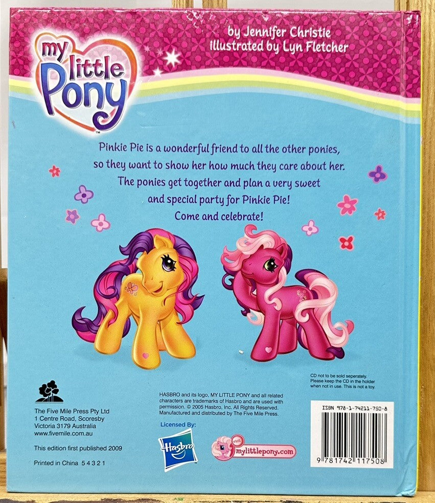 My Little Pony Pinkie Pie's Special Day Kids Book With CD Book In Good Condition