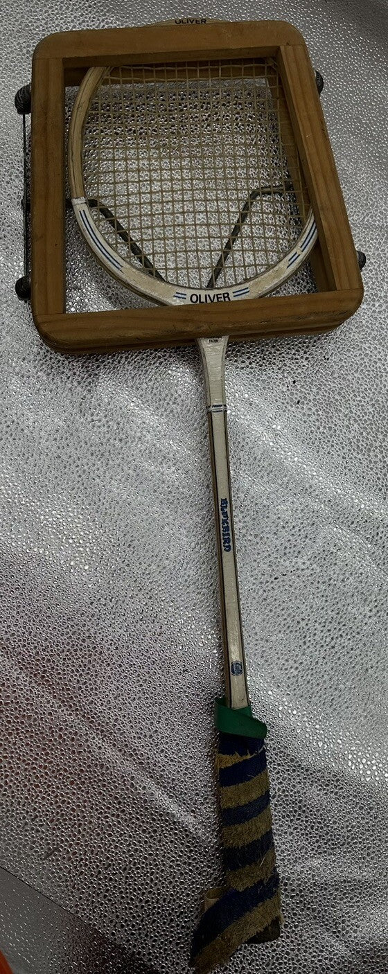 Oliver Squash Racquet - 20cm Wide 67cm Length + Cover In Poor Condition 4916