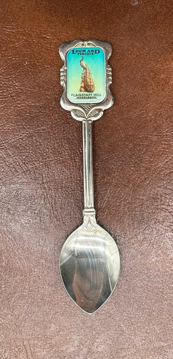 Souvenir Spoon Lochard Peacock Flagstaff Hill Victoria silver plated In OK Cond