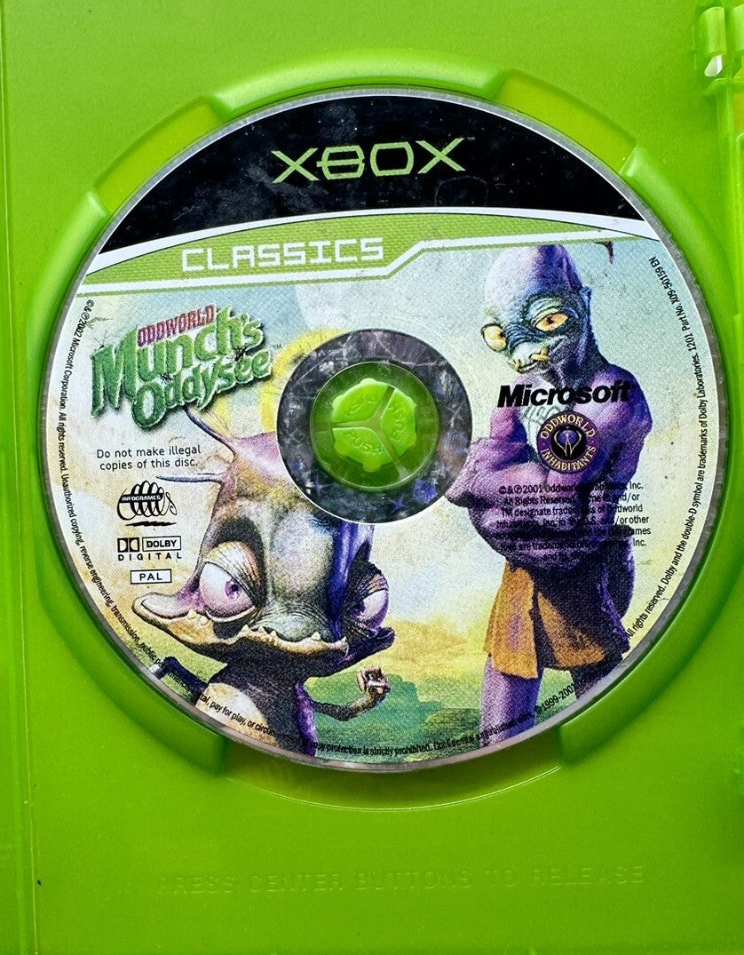 Oddworld Munch's Oddysee Xbox Original Game Incomplete No Manual In GC 5534