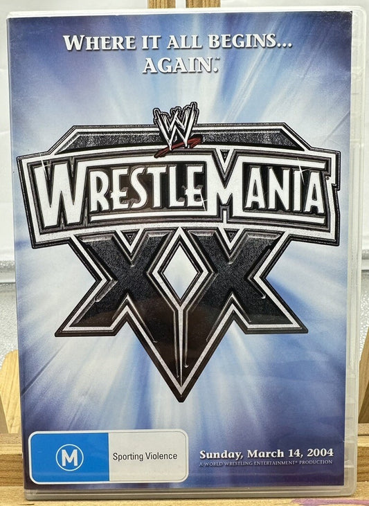 WWE Wrestlemania XX (20) Sunday, March 14, 2004 DVD In Good Condition 3431