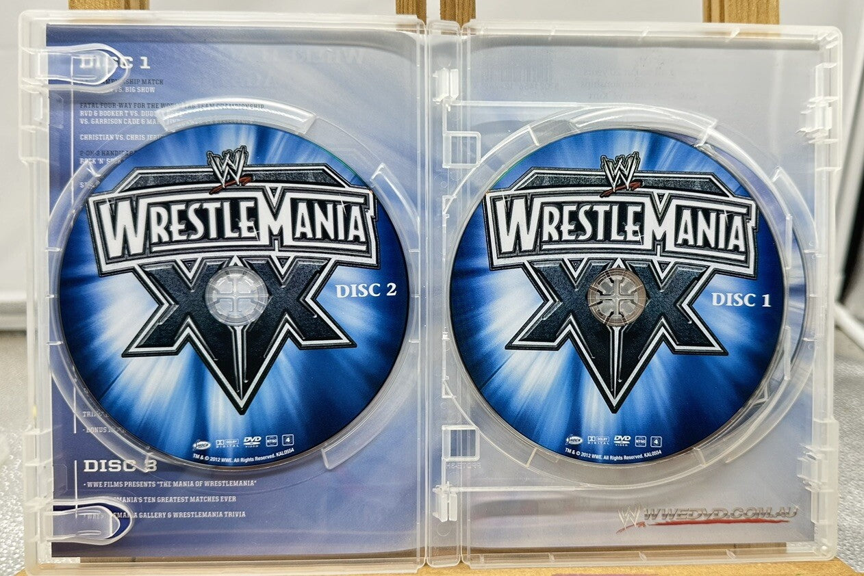 WWE Wrestlemania XX (20) Sunday, March 14, 2004 DVD In Good Condition 3431