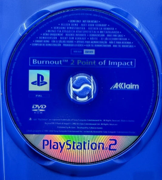 Burnout 2 Point Of Impact -Demo Copy Playstation 2 PS2 Game DISC ONLY In GC 4270